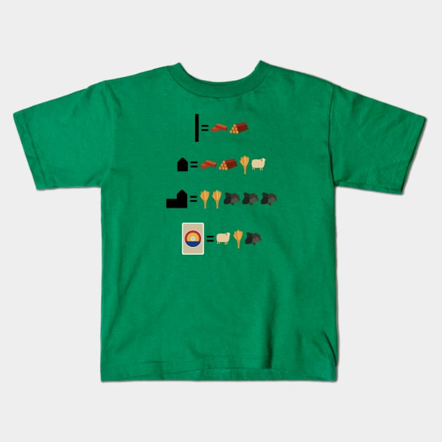 Settlers of Catan Guide Kids T-Shirt by trippfritts